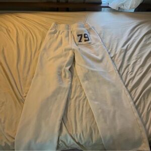 PacSun White Track Pants with Black Number